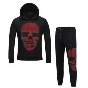 philipp plein jogging pas cher hoodie two piece jacket hot drill skull